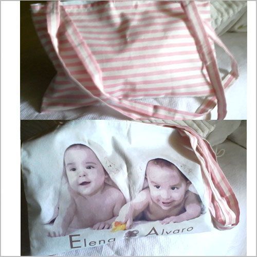 Bolsa bebé con tu retrato personalizado